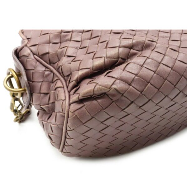 22060834 2 Bottega Veneta Intrecciato Shoulder Bag Crossbody Leather Purple