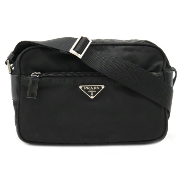 22060842 Prada Shoulder Bag Nylon Leather Nero Black