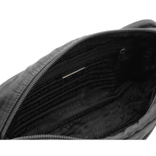 22060842 4 Prada Shoulder Bag Nylon Leather Nero Black