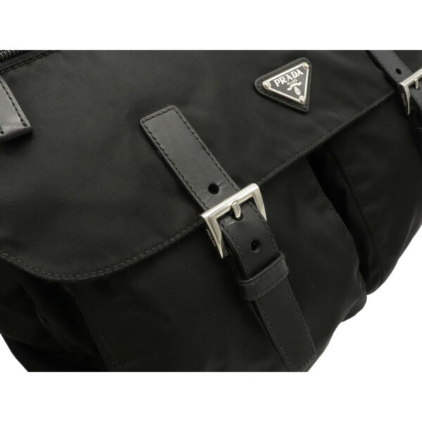 22060863 7 Prada Vela Messenger Bag Nylon Leather Nero Black