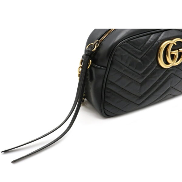 22060912 6 Gucci GG Marmont Quilted Leather Chain Shoulder Bag Black