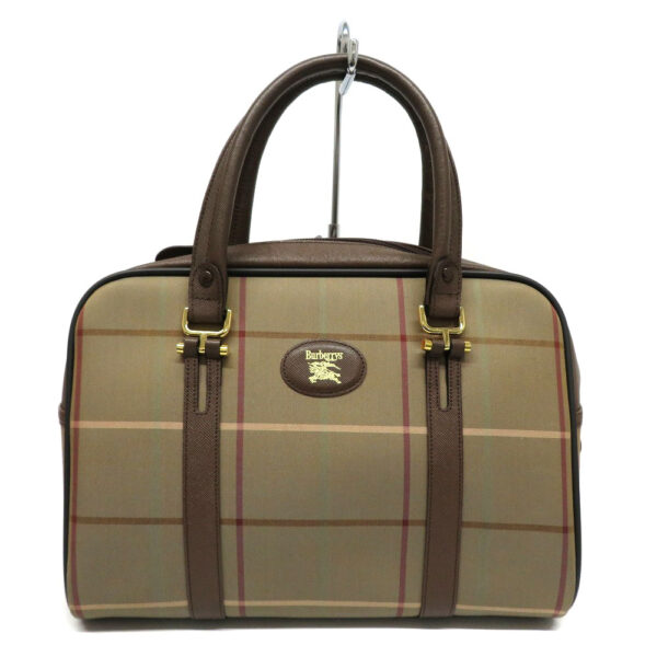 22065941 Burberry Handbag Plaid Brown Green