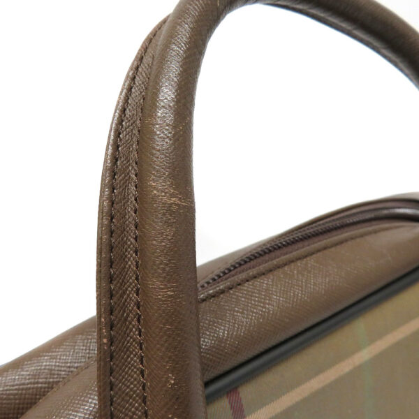 220659414 Burberry Handbag Plaid Brown Green