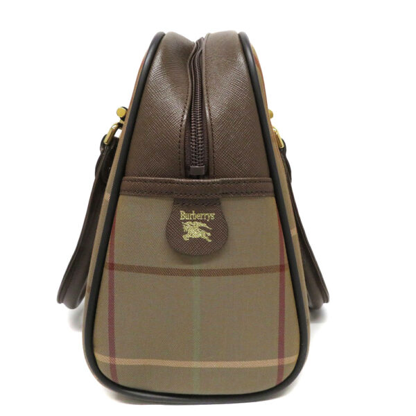 22065944 Burberry Handbag Plaid Brown Green