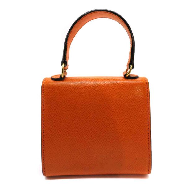 22070082 Celine 2WAY Leather Handbag Orange