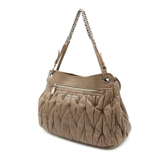 22070978 1 Miu Miu Shoulder Bag Leather Mocha Beige