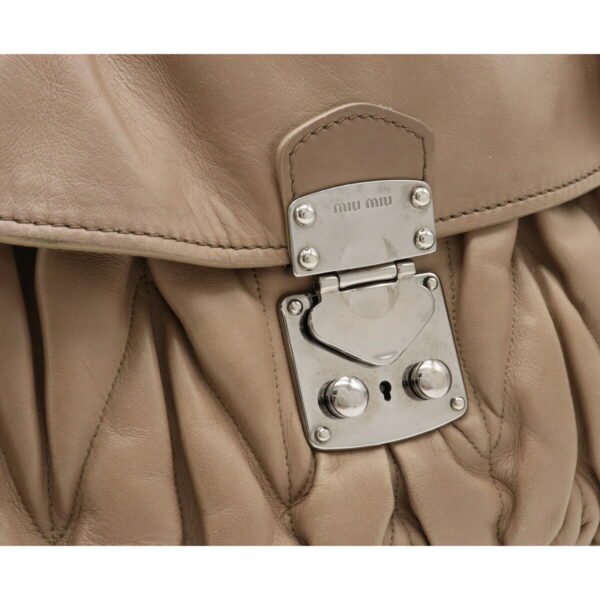 22070978 8 Miu Miu Shoulder Bag Leather Mocha Beige