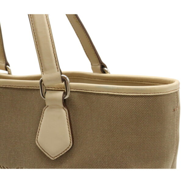 22070987 6 Prada Jacquard Tote Bag Khaki Beige White White