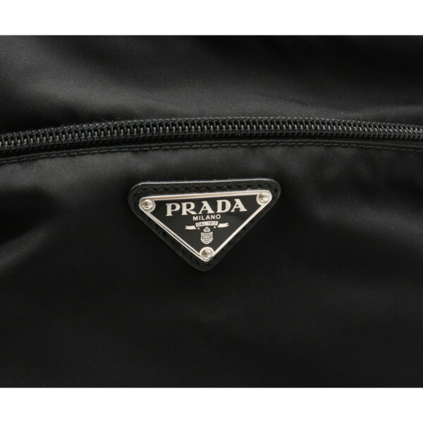 22071577 6 Prada Diagonal Shoulder Bag Nylon Leather Nero Black