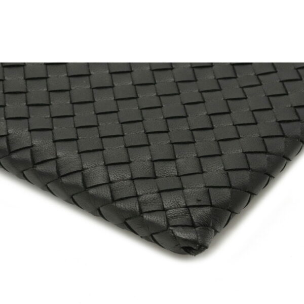 22080133 2 Bottega Veneta Intrecciato Leather Clutch Bag Black