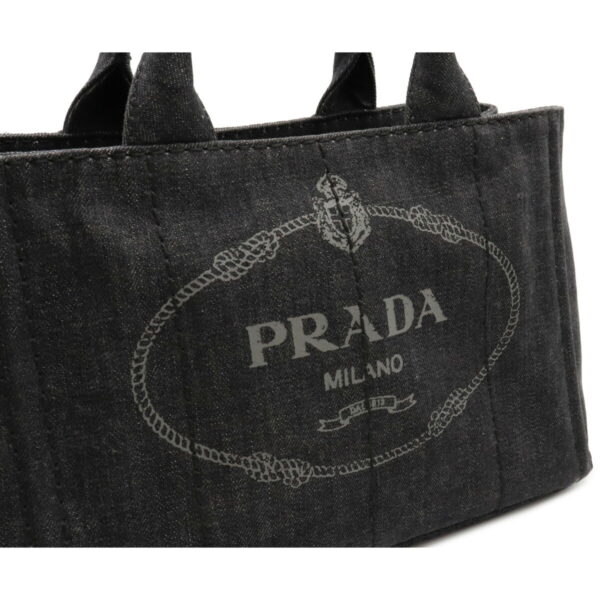 22080616 7 Prada Canapa Tote Bag Denim Nero Black