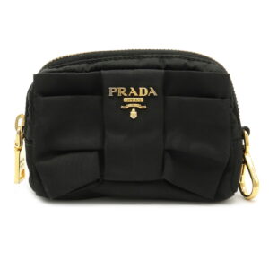 22080649 Prada Shoulder Bag Saffiano Mirror Black