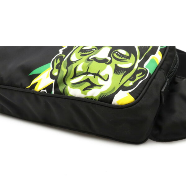 22080696 2 Prada Tessuto Waist Bag Nylon Black Green