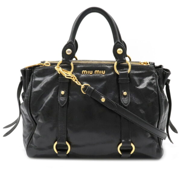 22080705 Miu Miu Shoulder Bag Leather Nero Black