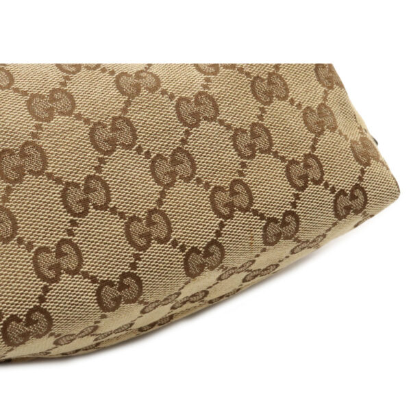 22081144 6 Gucci GG Leather Cosmetic Pouch Khaki