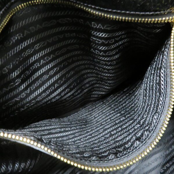 22083808 Prada 2WAY Handbag Patent Leather Black