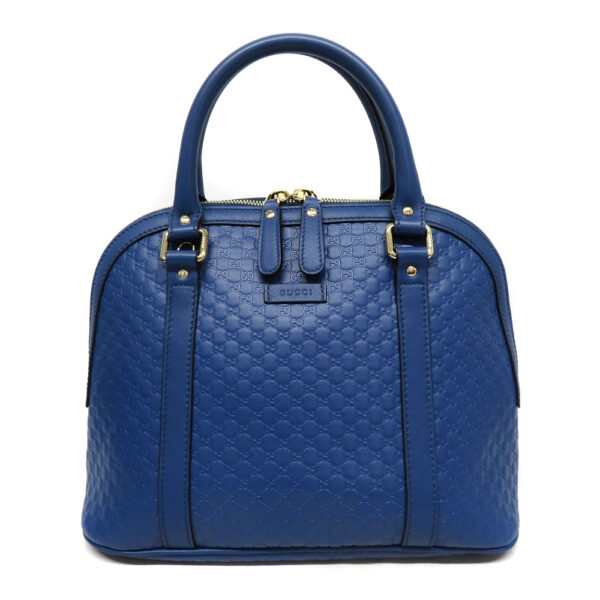 22086841 Gucci 2WAY Bag Leather Blue Micro Guccisima