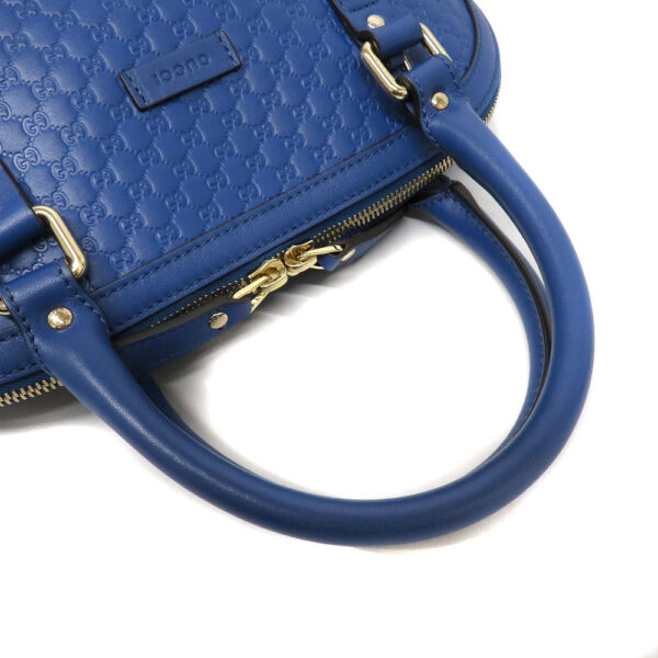 220868410 Gucci 2WAY Bag Leather Blue Micro Guccisima