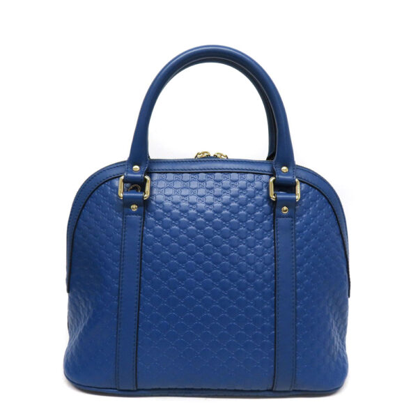 22086842 Gucci 2WAY Bag Leather Blue Micro Guccisima