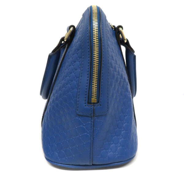 22086844 Gucci 2WAY Bag Leather Blue Micro Guccisima