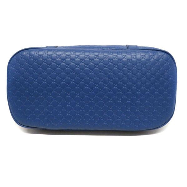 22086845 Gucci 2WAY Bag Leather Blue Micro Guccisima