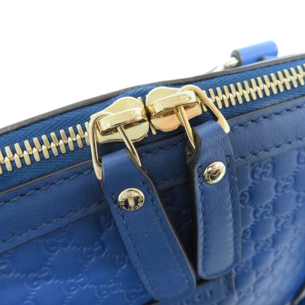 22086849 Gucci 2WAY Bag Leather Blue Micro Guccisima