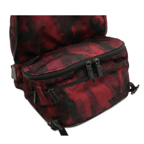 22090821 6 Prada Camouflage Body Bag Nylon Leather Bordeaux Dark Red