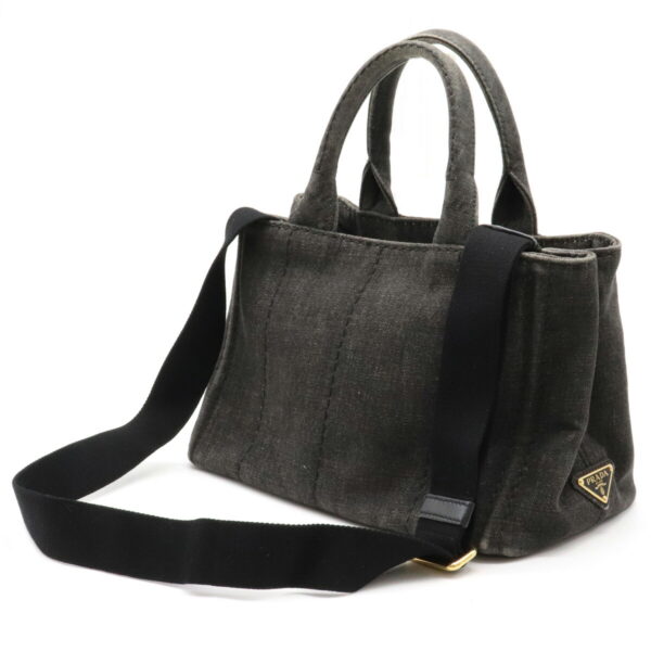 22101079 1 Prada Canapa Tote Bag Denim Nero Black