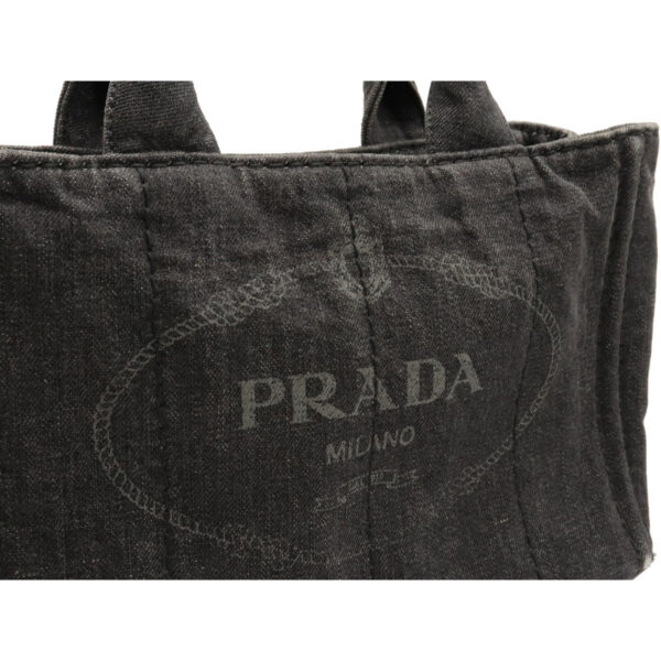 22101079 7 Prada Canapa Tote Bag Denim Nero Black