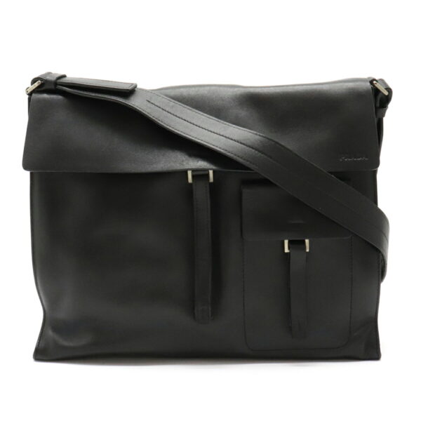 22101097 Prada Clutch Bag Leather Nero Black