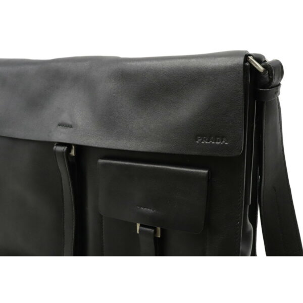 22101097 7 Prada Clutch Bag Leather Nero Black