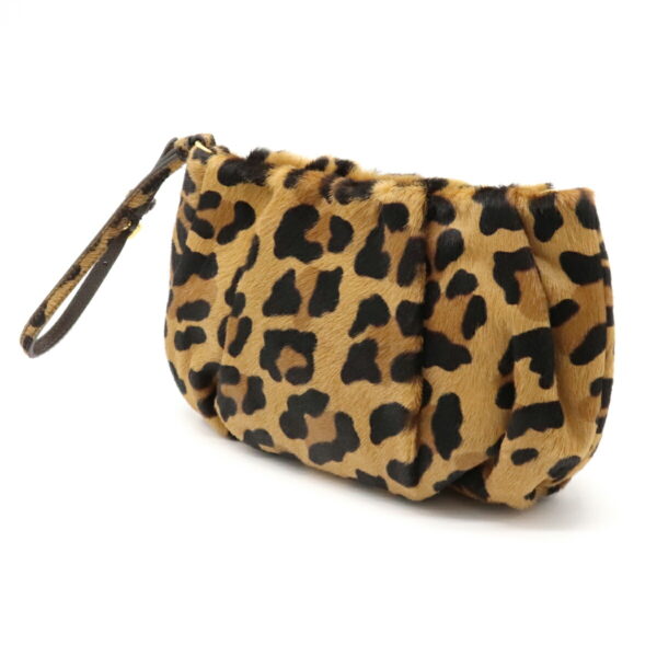 22110974 1 Prada Wristlet Pouch Leopard Print Light Brown