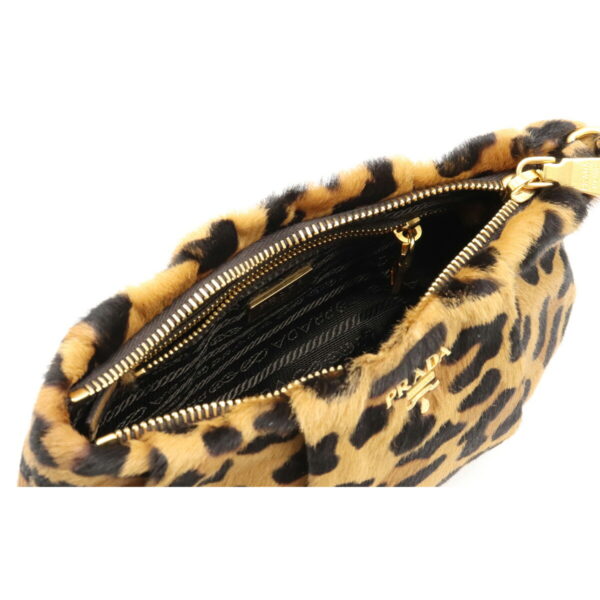 22110974 5 Prada Wristlet Pouch Leopard Print Light Brown