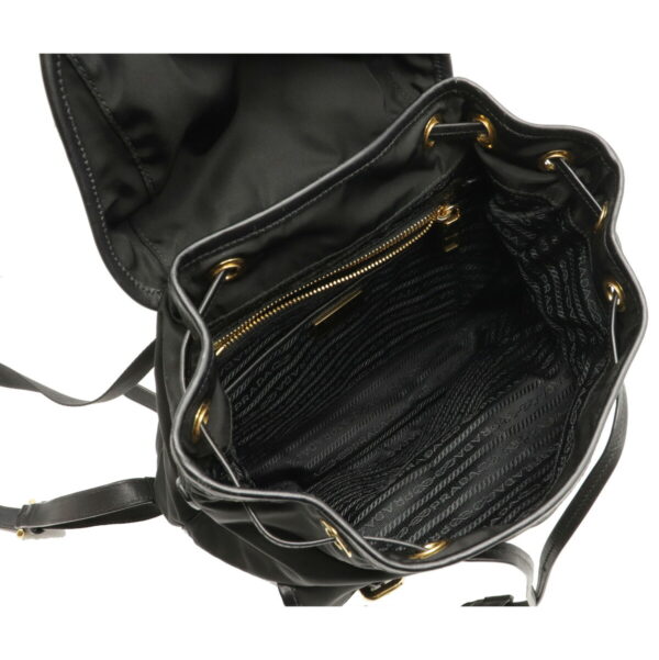 22111045 4 Prada Mini Backpack Nylon Leather Nero Black