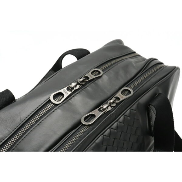 22120060 6 Bottega Veneta Intrecciato Briefcase Business 2Way Shoulder Leather Black