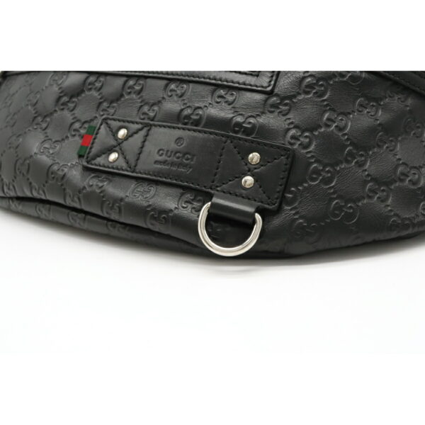 22120088 2 Gucci Guccisima Leather Waist Body Bag Black