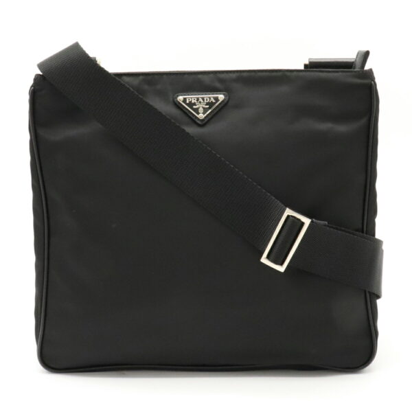 22120302 Prada Duty Free Shoulder Bag Nylon Leather Nero Black