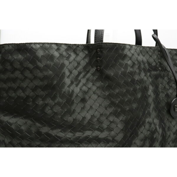 22120307 6 Bottega Veneta Intreccio Lusion Medium Tote Bag Shoulder Nylon Gray