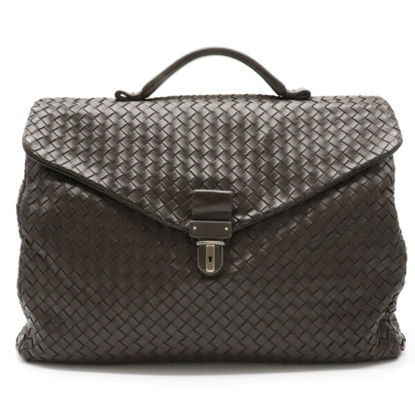 22120325 Bottega Veneta Intrecciato Briefcase Bag Leather Brown