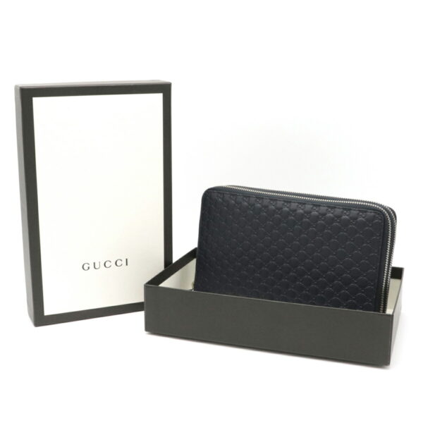 22120575 7 Gucci Micro Guccisima Leather Travel Case Navy