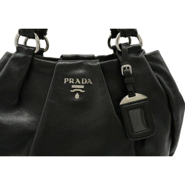 22120619 6 Prada Tote Bag Leather Nero Black