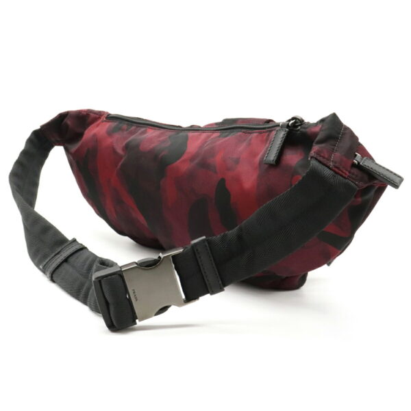 22120922 1 Prada Camouflage Waist Pouch Nylon Red Black