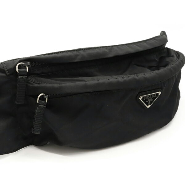 22120928 6 Prada Waist Pouch Nylon Nero Black