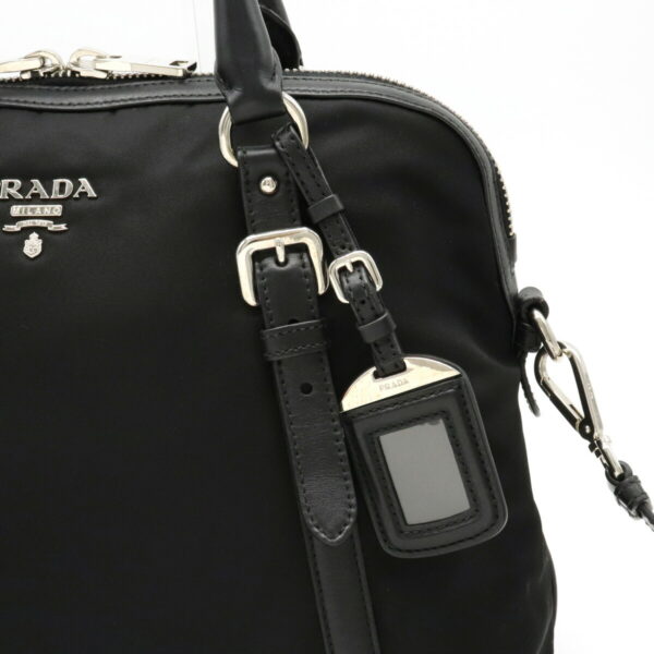 22120956 7 Prada Tote Bag Nylon Leather Nero Black