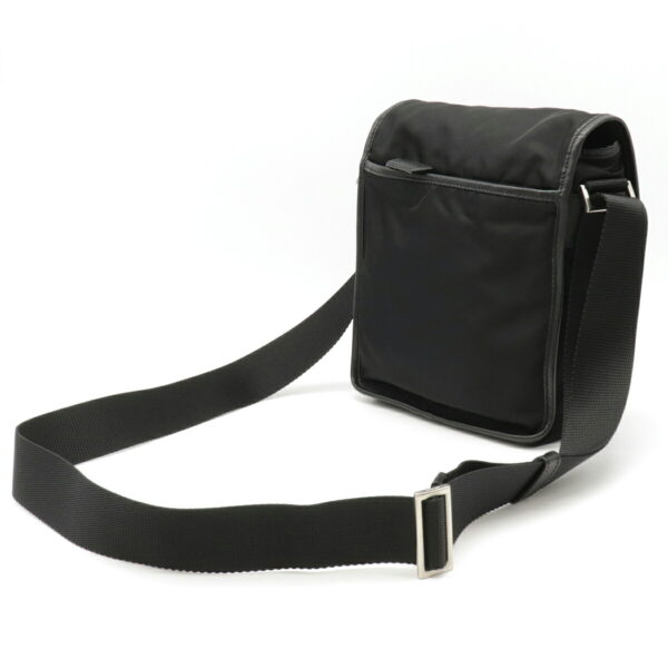 22130123 1 Prada Diagonal Shoulder Bag Nylon Leather Nero Black