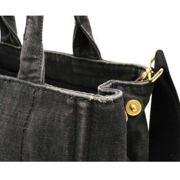 22141457 5 Prada Canapa Tote Bag Denim Black