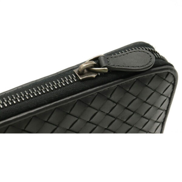 22150844 3 Bottega Veneta Intrecciato Leather Clutch Bag Black