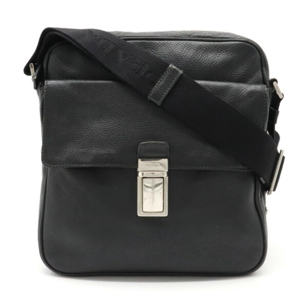 22170685 Prada Shoulder Bag Leather Nero Black