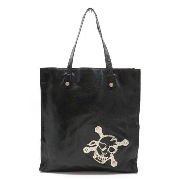 22170696 1 Prada Skull Tote Bag Leather Nero Black