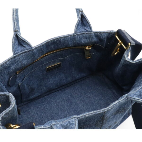 22190731 5 Prada Canapa Tote Bag Denim Blue